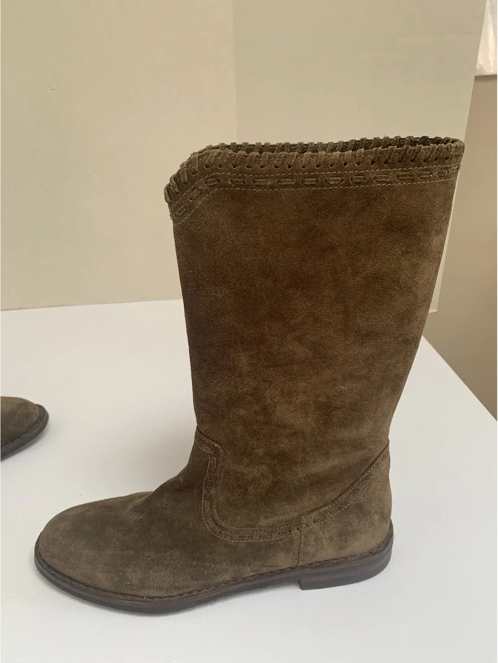 NWOT Trask Women's Brown Suede Mid Calf Boots Size 8.5 M